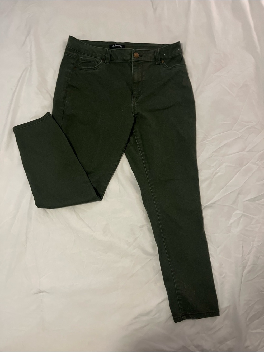 Women's High-Rise Skinny Jeans - Dark Olive Green